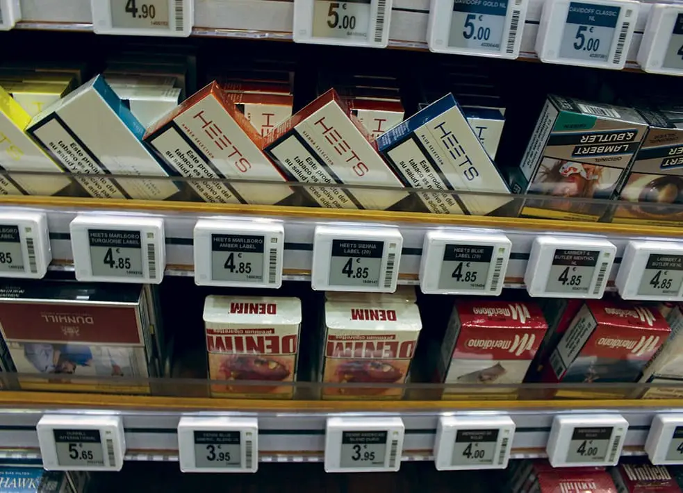 Etiquetas electrónicas de estancos