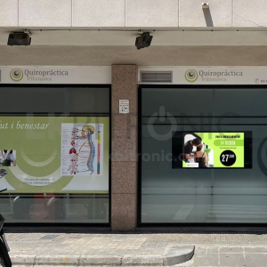 pantalla escaparate quiropractica vilanova i la geltru