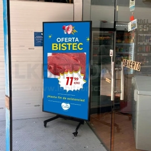 pantalla escaparate 75 para carniceria barcelona