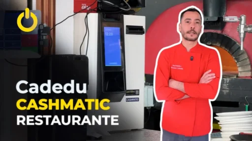 Cadedu y el cashmatic en su pizzeria