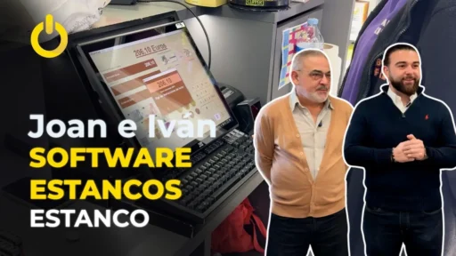 Joan, Iván y el Software y TPV Estancos Élite en estanco de La Jonquera