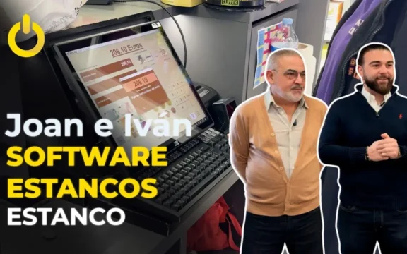 Joan, Iván y el Software y TPV Estancos Élite en estanco de La Jonquera